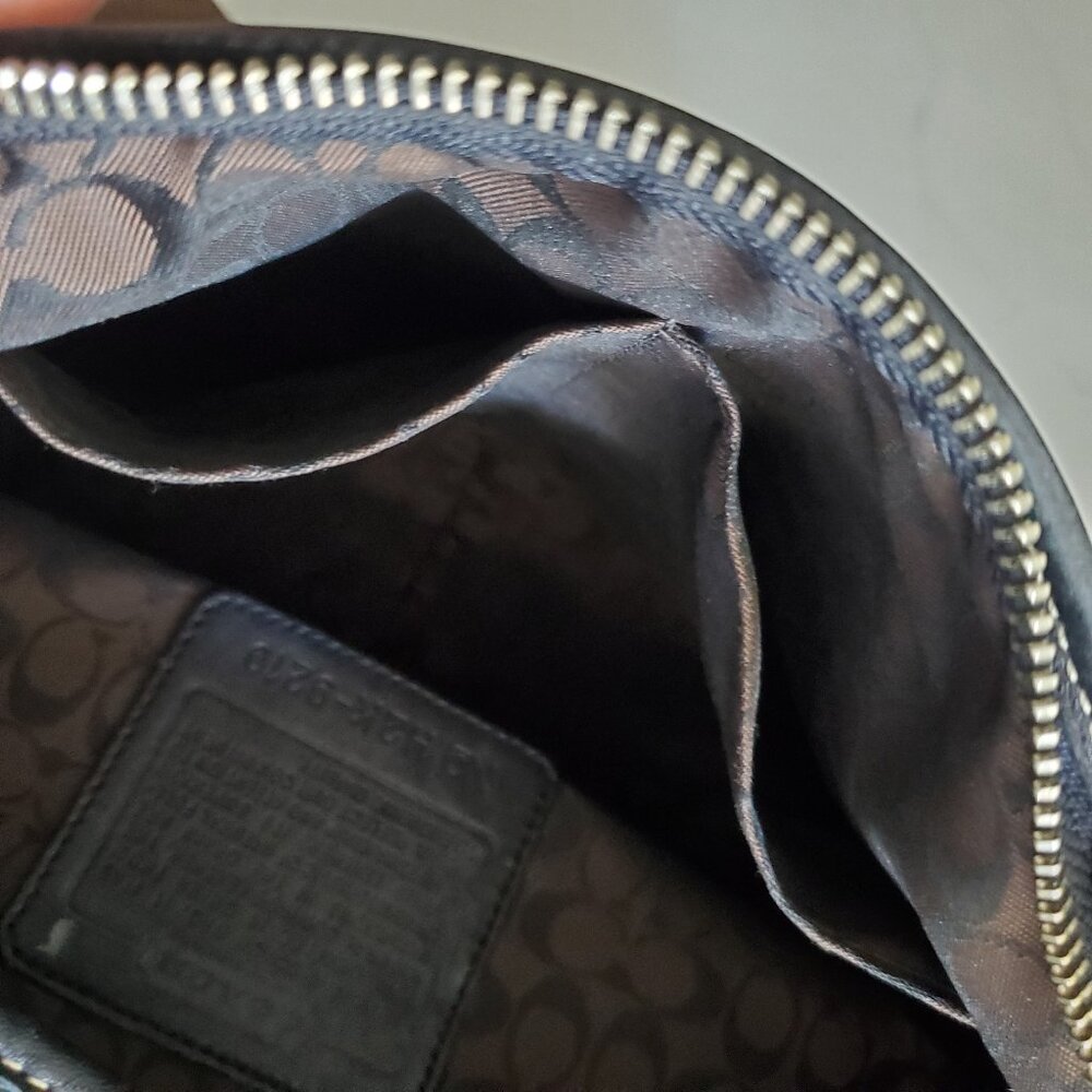 Original Vintage Coach Ergo Black Leather Hobo Shoulder Bag 9219 - Picture 9 of 12